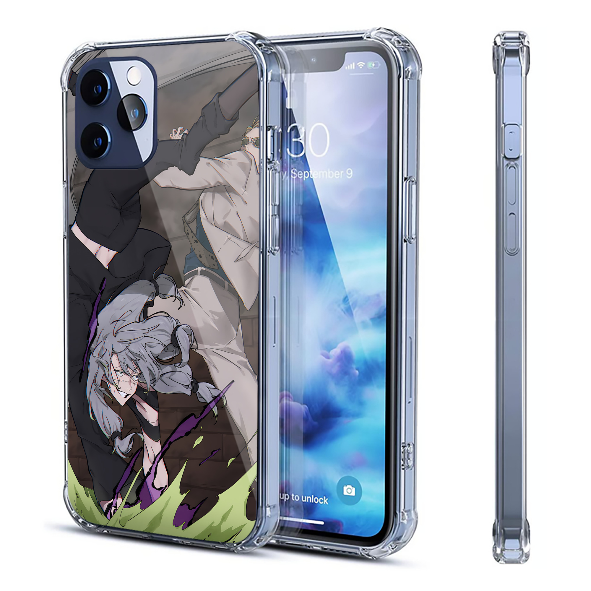 （画像用） 呪術廻戦 Jujutsu Kaisen 【iPhone 12シリーズ対応】透明スマホケース（クリアソフトケース）